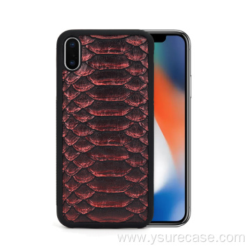 luxury Python Pattern Leather Phone Case Cover